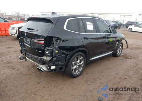 2022 BMW X3 xDrive30I z USA, uszkodzony, nr VIN 5UX53DP07N9M93638